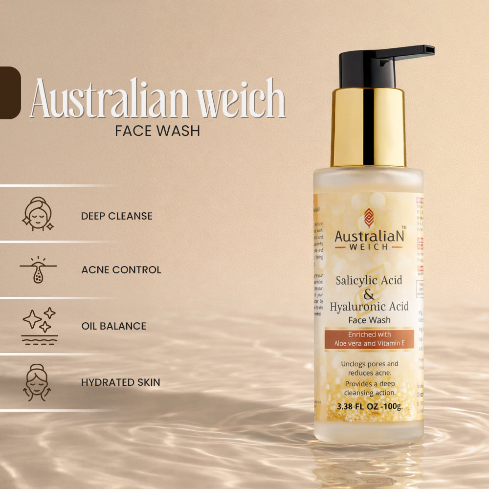 Australiaweich Salicylic Acid & Hyaluronic Acid Face Wash