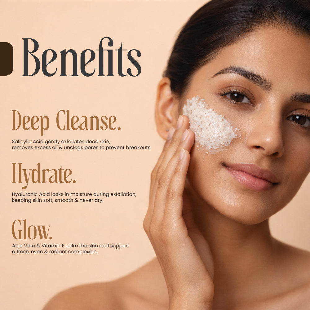 Australian weich Salicylic Acid & Hyaluronic Acid Face Scrub